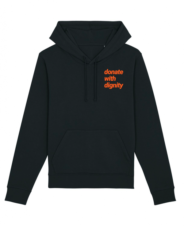 donate with dignity Hoodie Black